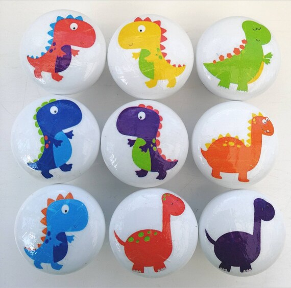 Wooden Handmade Dinosaur Nursery Drawer Knob Kids Door Knob Etsy