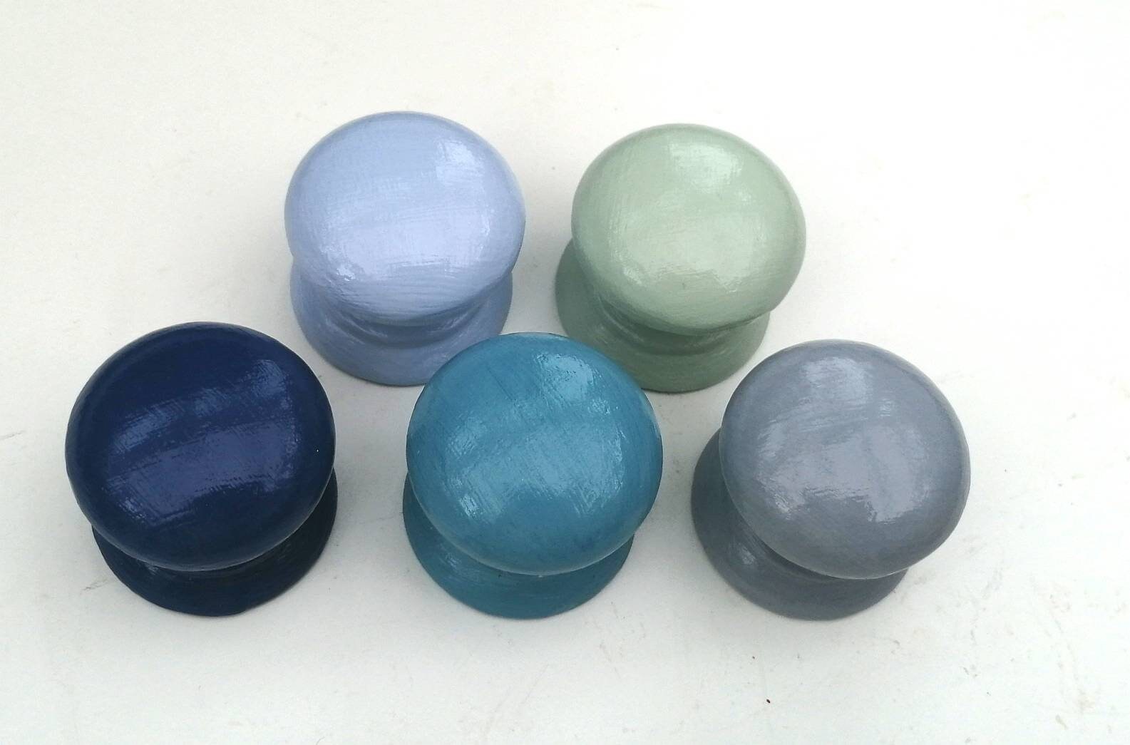 Hand painted wooden drawer knobs in various colours. Coloured Etsy