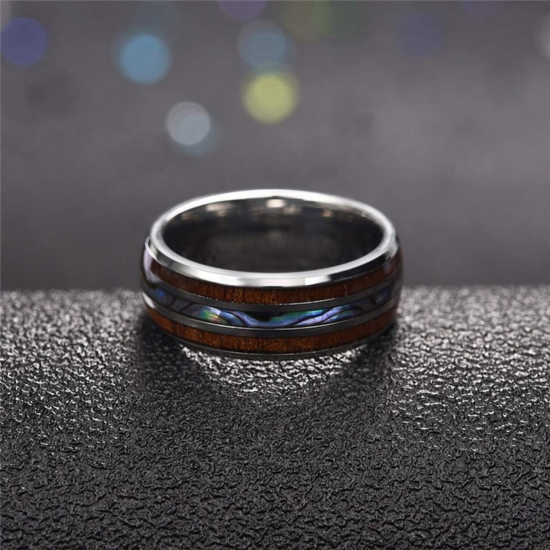 wood ring bentwood ring titanium wood ring nature ring wooden ring fathers day gift wood engagement ring handmade jewelry