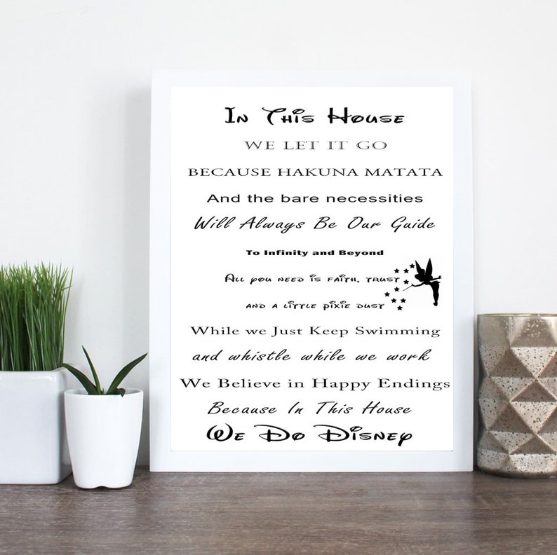 Disney Quotes Disney Wall Art Disney Prints Dreams Do Come True Etsy
