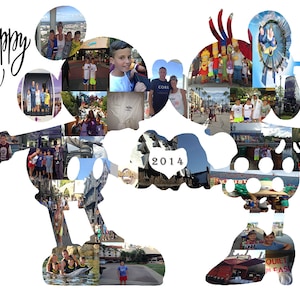 Personalisierte Mickey Minnie Foto Collage Florida Erinnerungen Angepasst Einzigartige Mr und Mrs Hochzeit A3 Print Nur