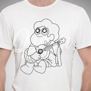 Steven Universe with Ukulele, svg file for cutting plotter or cnc router, ai, svg, eps, dxf formats