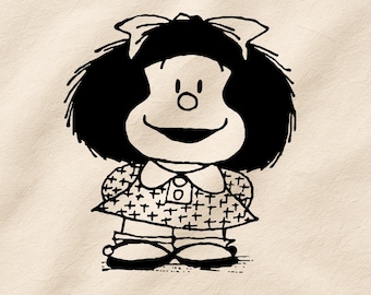 Mafalda Cutting file, Jpg Png SVG, DXF, EPS, for Cricut & Silhouette, Argentine cartoon plotter