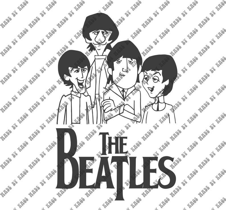 Download Beatles cartoon Cutting file / Ai Jpg Png SVG DXF EPS | Etsy
