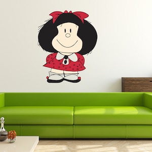 Cutting file Mafalda in 3 colors, in Jpg Png SVG, DXF, EPS, for Silhouette, plotter, Mafalda 3 colors vector file