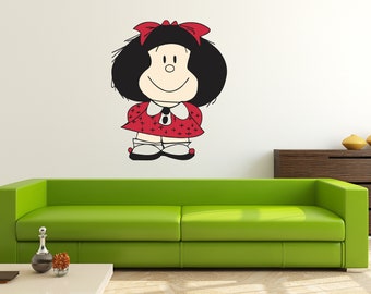 Cutting file Mafalda in 3 colors, in Jpg Png SVG, DXF, EPS, for Silhouette, plotter, Mafalda 3 colors vector file