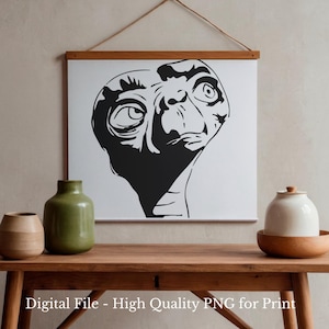 And the extraterrestrial digital file, JPG PNG SVG, DXF, EPS, for Cricut and Silhouette or CNC, plotter, and the movie