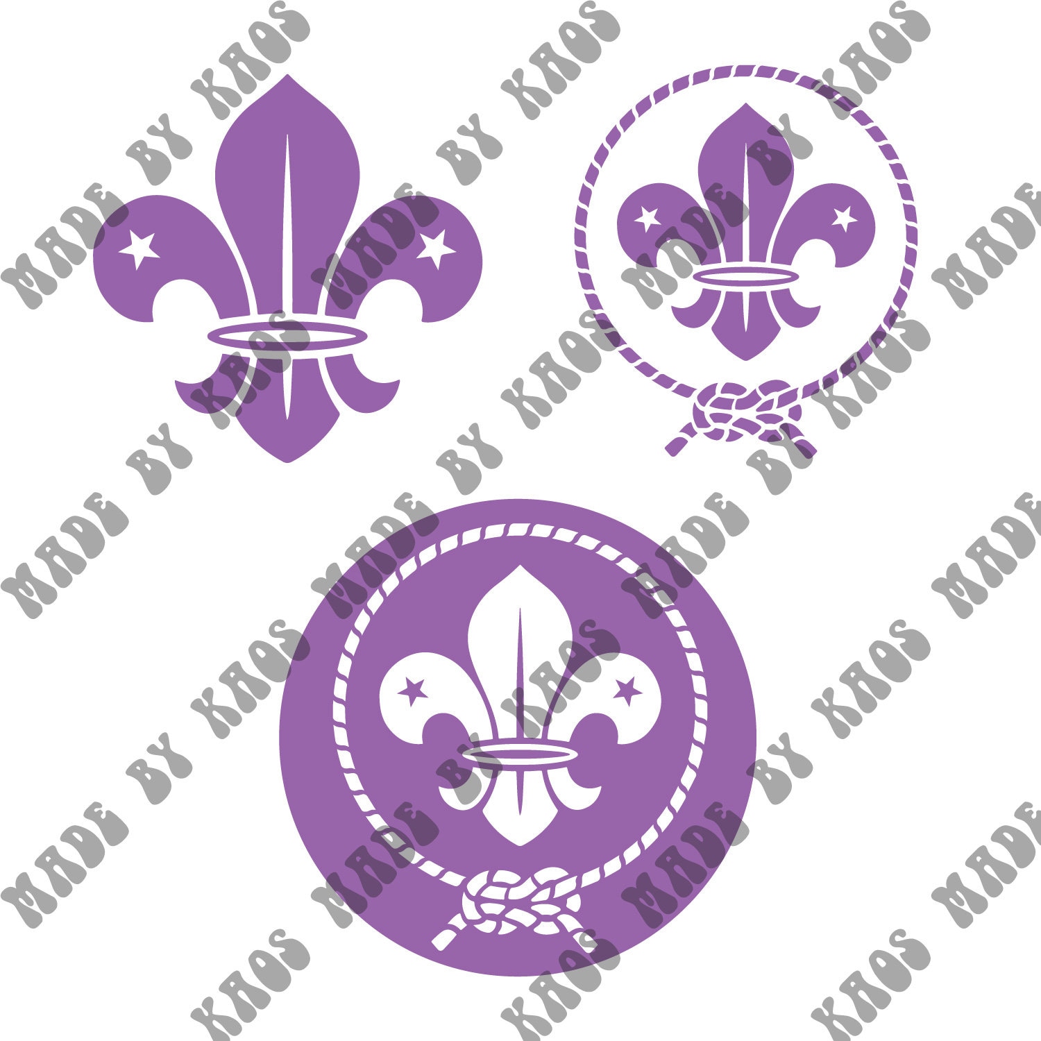 Flor de lis scout in Jpg Png SVG DXF EPS for Cricut & Silhouette