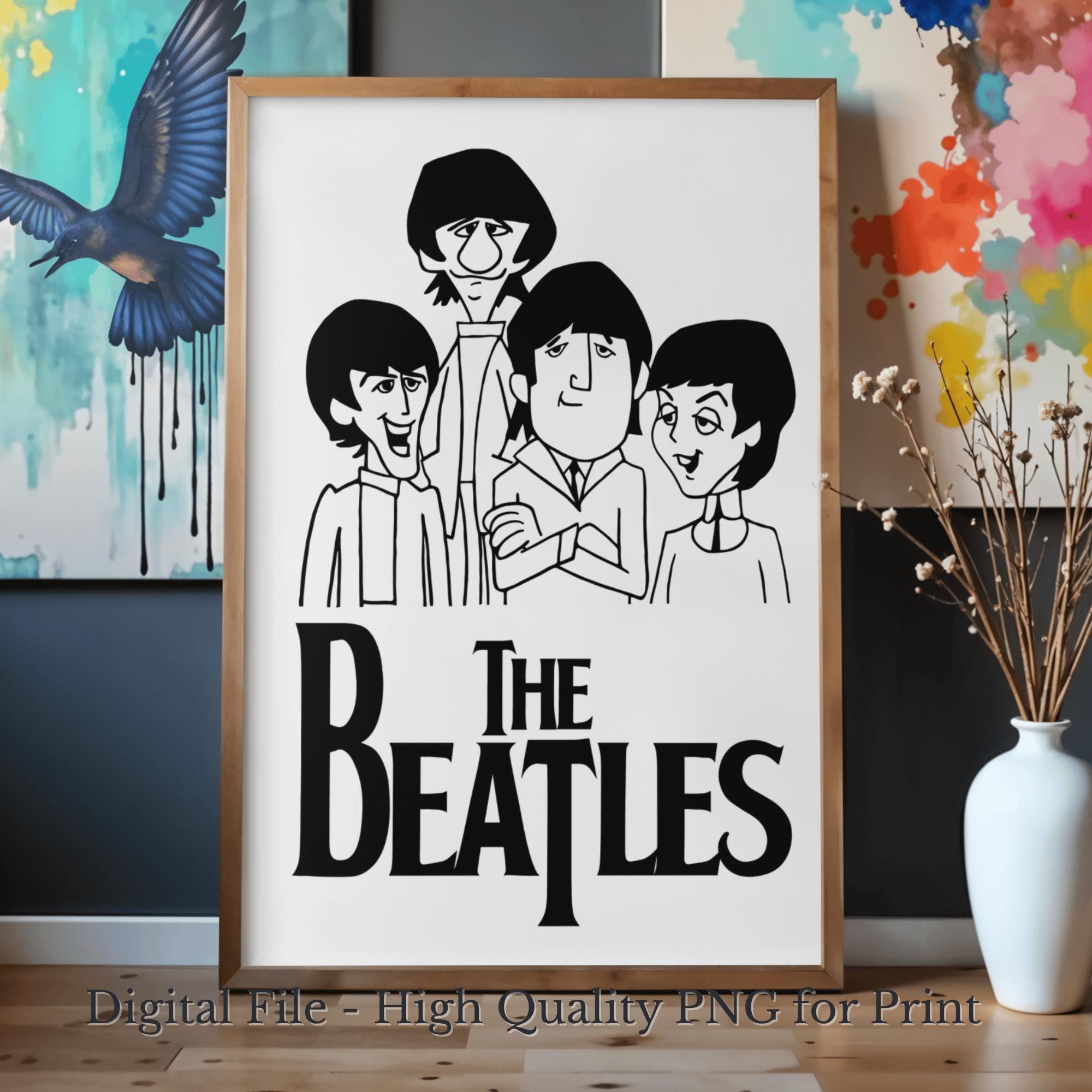 John Lennon Cartoon - Etsy