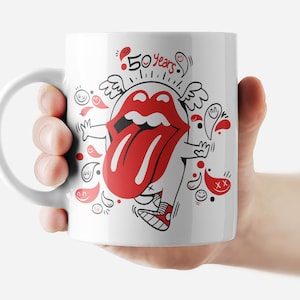 the rolling stones 50 years, vector digital file, svg, ai, png, dxf, rock and roll