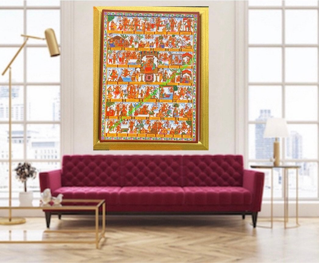 HANUMAN CHALISA Panchamuki Hanuman Yantra Yoga studio Meditation Prayer Pooja Room Home Decor Wedding gift Monkey God Evil Eye protection