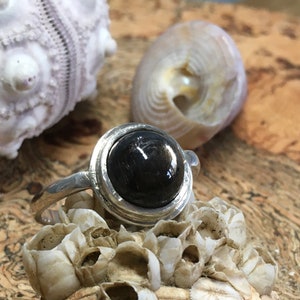 Schwarzer Mondstein Ring