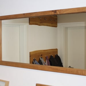 Mirror with wooden frame oak, Ged. Oak, walnut