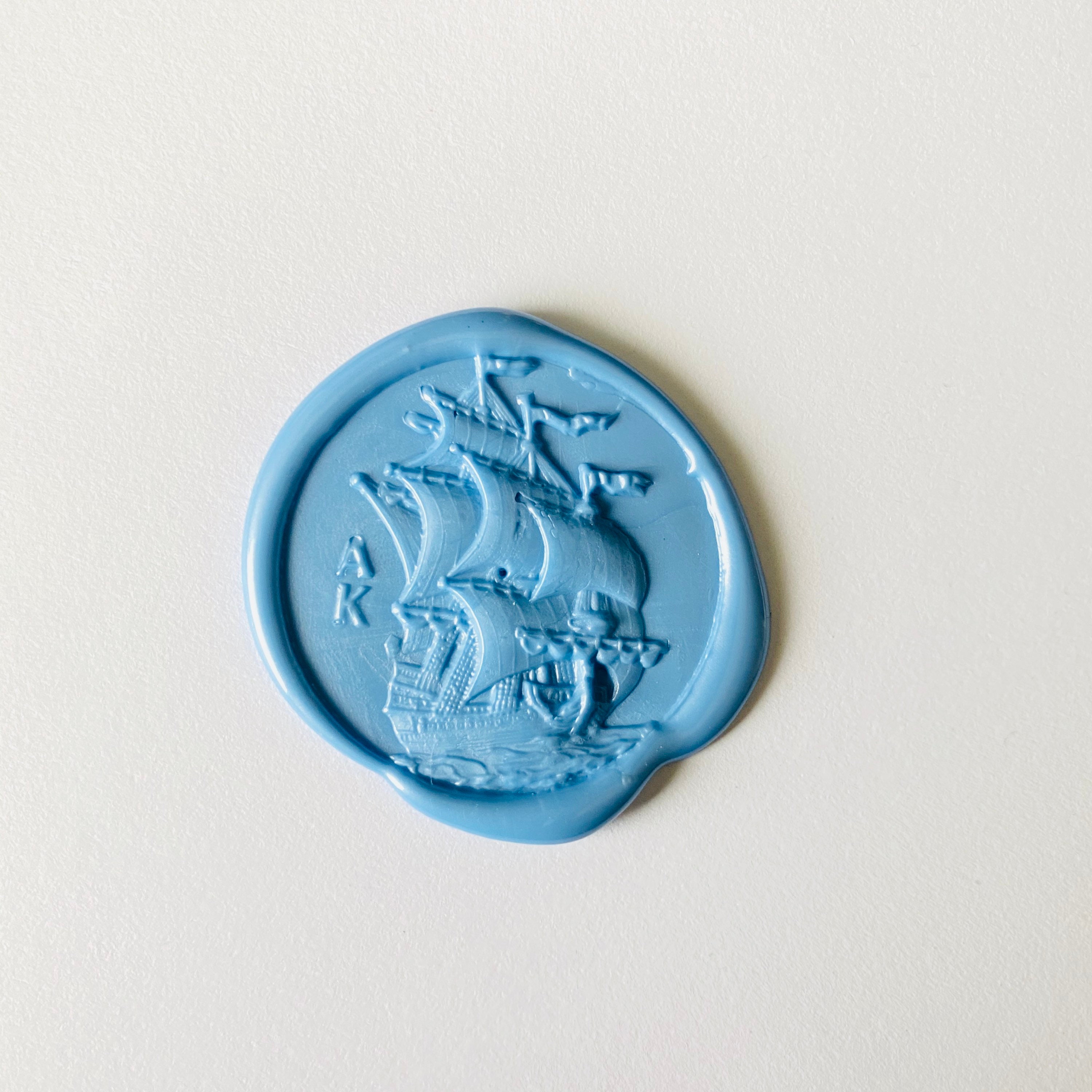 Wax seal with a large sailing ship Etsy