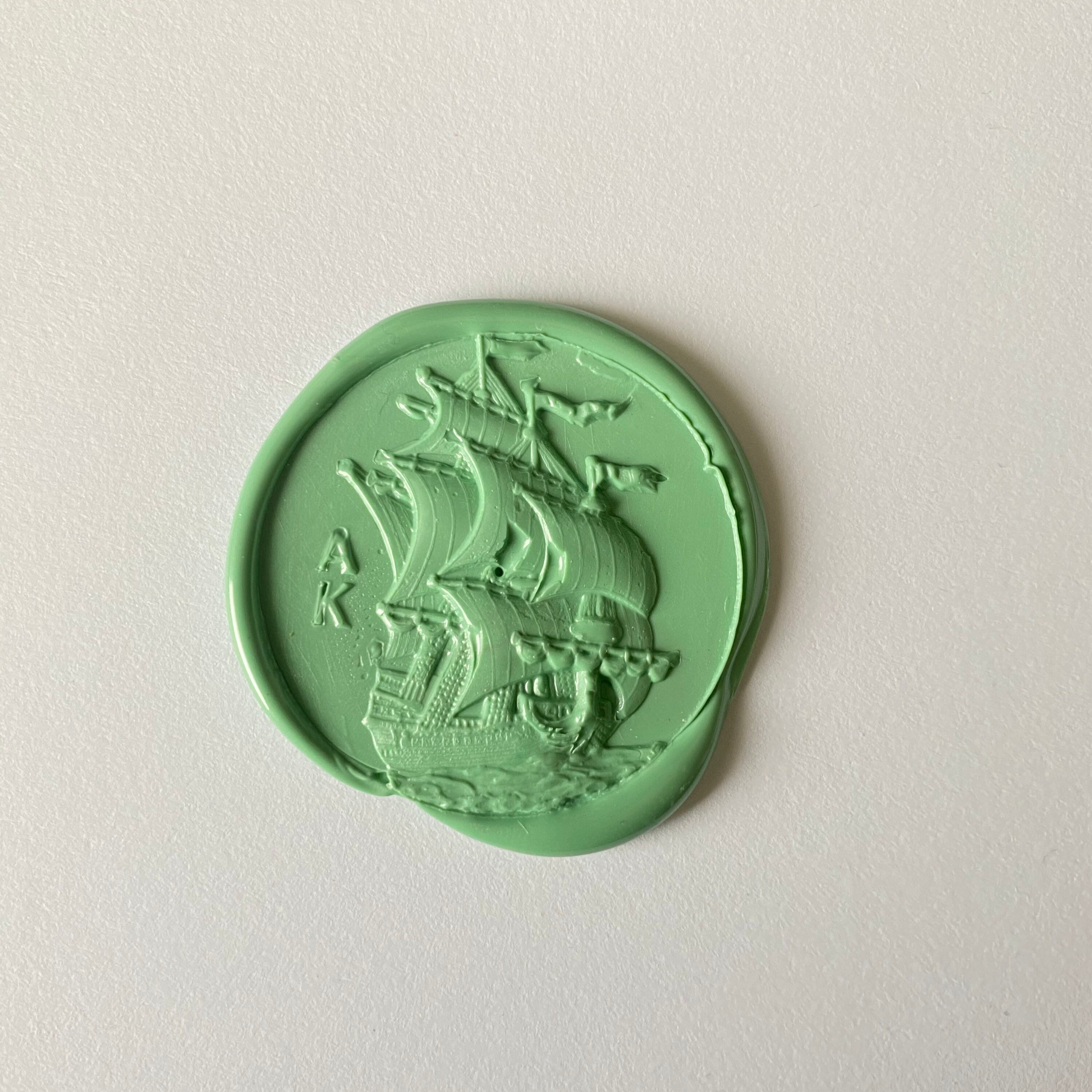 Wax seal with a large sailing ship Etsy