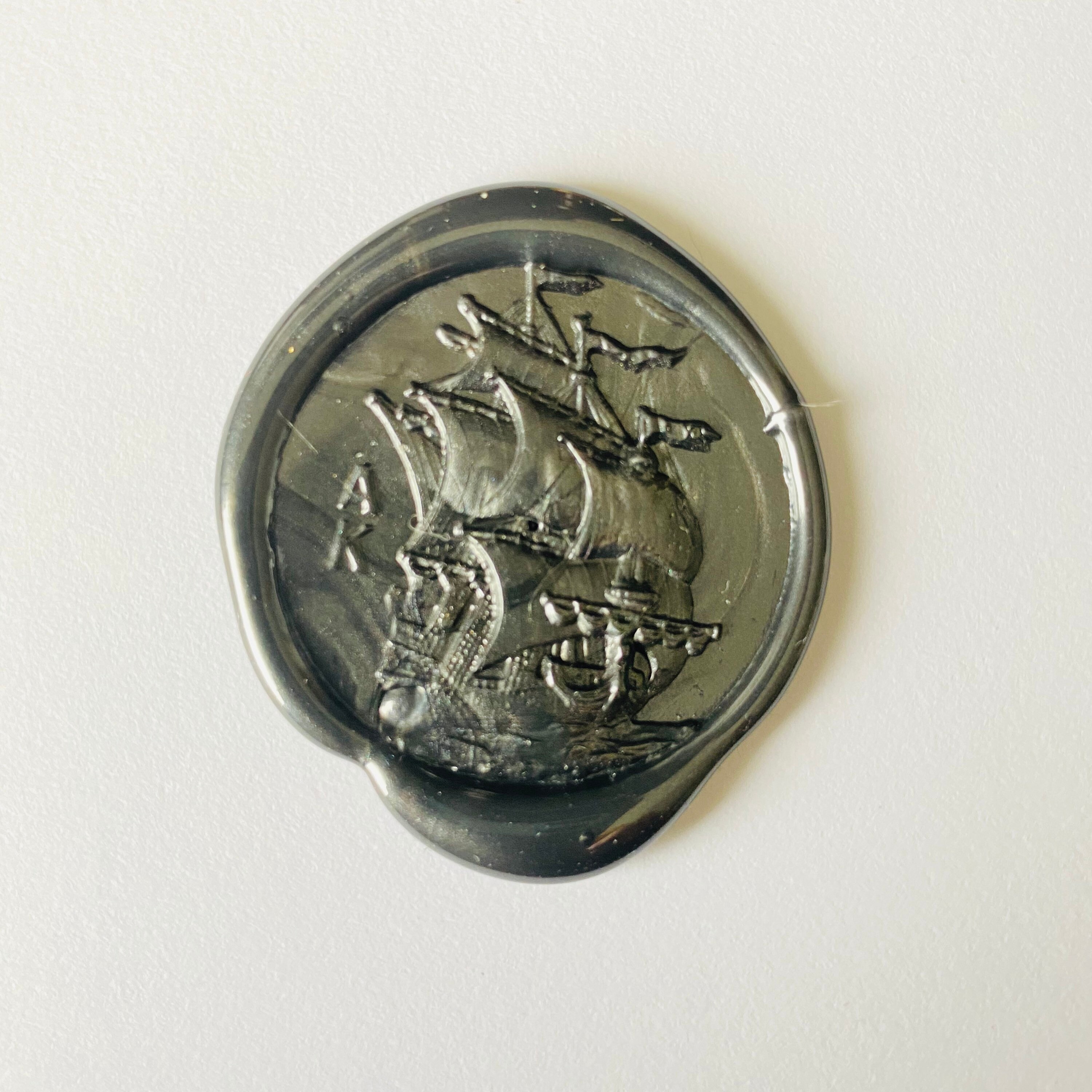 Wax seal with a large sailing ship Etsy