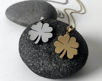Four Leaf Clover Necklace | Good Luck Irish Shamrock Pendant