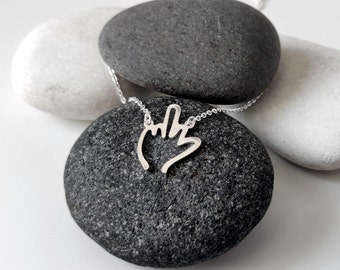 Middle Finger Necklace | Silver Charm, Funny Offensive Gift
