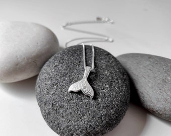 Mermaid Tail Necklace | Engraved Whale Tail Jewellery | Fish Necklace | Summer Necklace | Wedding Gift | Bridesmaid Gift | NHS gift