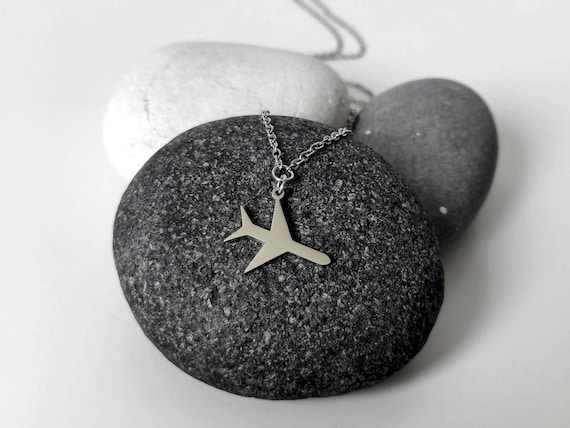 Airplane necklace in