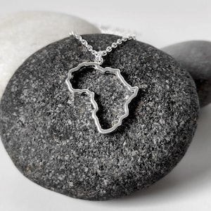 Africa Continent Outline Map Pendant, Country Charm, HomeTown Necklace, African gift, Traveler Gift, African art, Map Necklace, Africa Map