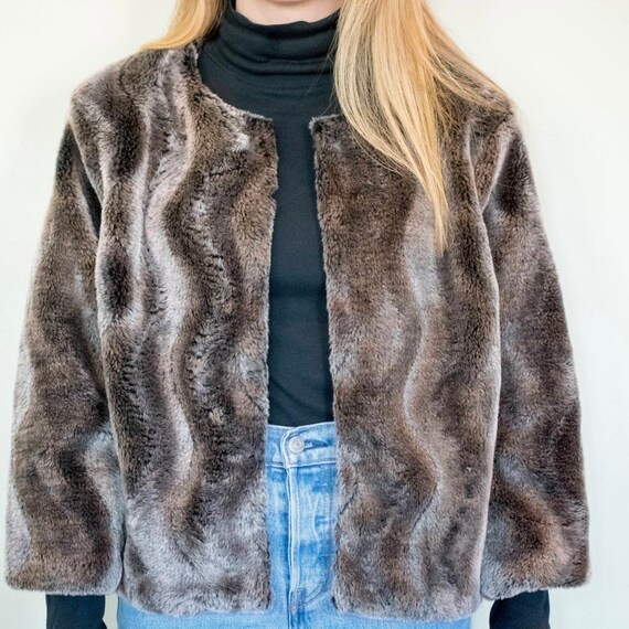Faux Fur Cropped Coat