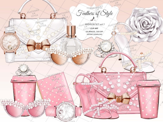 Fashion Accessories Clipart, Fashion Clipart, Fashion Illustration