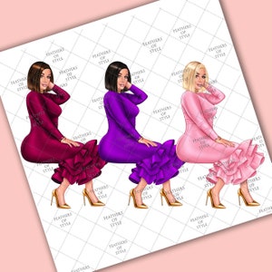 Beauty clipart, Makeup clipart. Cosmetics Clipart, Fashion Clip Art, Beauty Blog, Fashion Blog, African American girl image 5