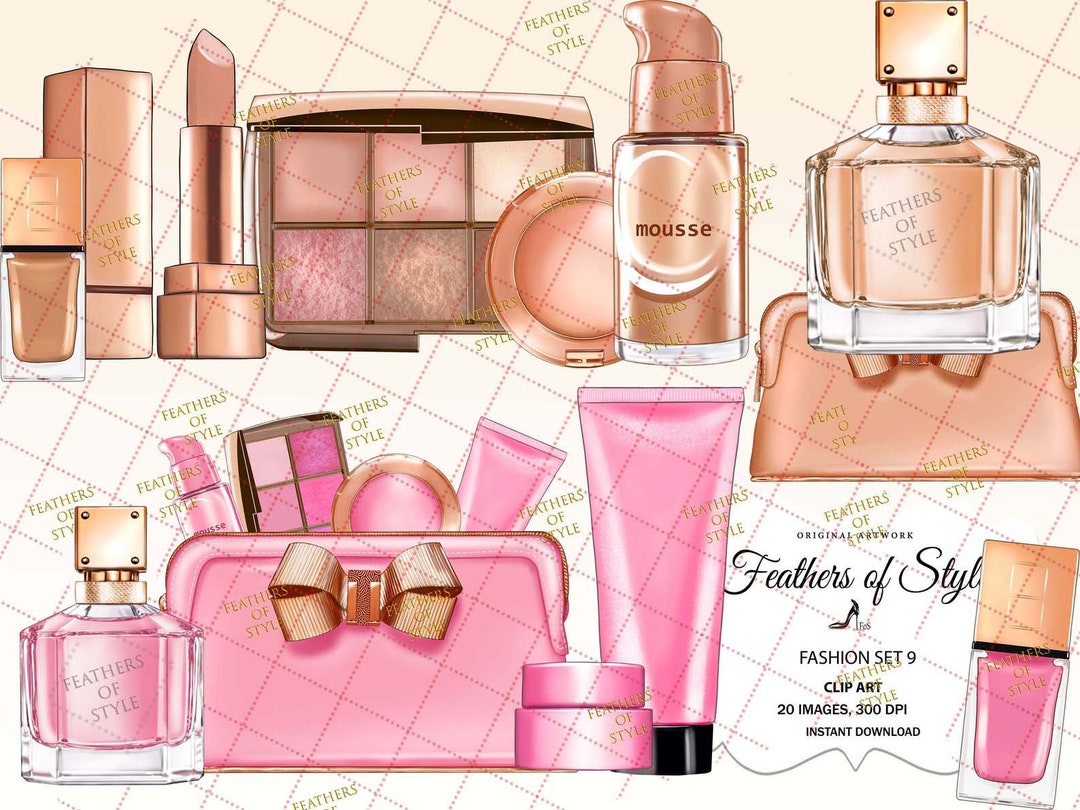 Cosmetics Clipart, Makeup Clipart, Beauty Clipart, Fashion Accessories Clipart, Fashion Clipart