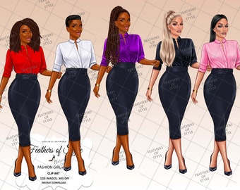 Boss Babe clipart, Business woman clipart, Lady boss clipart, Planner Girl Clipart, Boss Girl clipart, Fashion Illustration