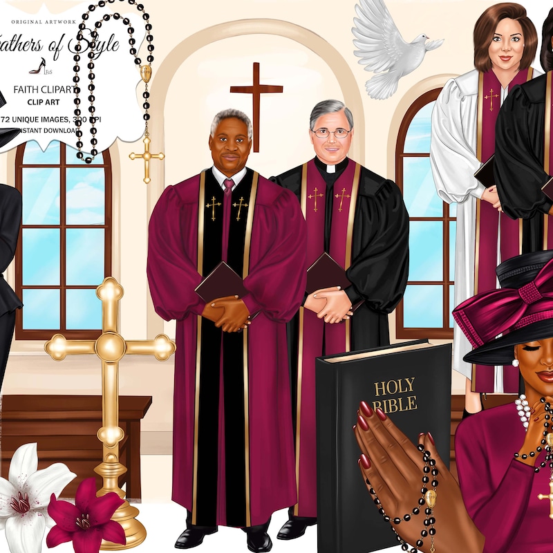 Clip Art of Church Ushers - Etsy