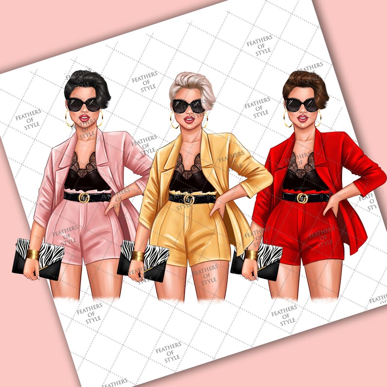 Afro girl clipart Planner Girl Clipart Boss Girl clipart Lady boss clipart Fashion Girl Clipart Boss Babe clipart