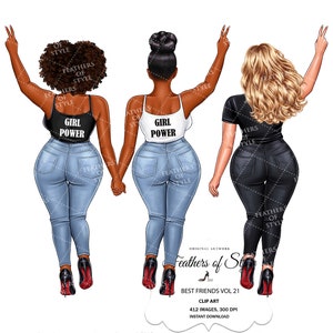 Beste vrienden clipart, Soul Sisters clipart, Besties clipart, Vrienden clipart, Bff clipart, Afro meisjes clipart