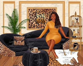 Business woman clipart, Boss Girl clipart, Boss Lady Clipart, Planner Girl Clipart, Fashion Girl Clipart, Boss Babe clipart