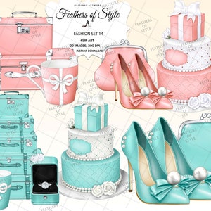 Fashion accessories clipart, Fashion clipart, Fashion set clipart, Fashion Illustration, Bag clipart, Shoe clipart, Cake clipart Planner set