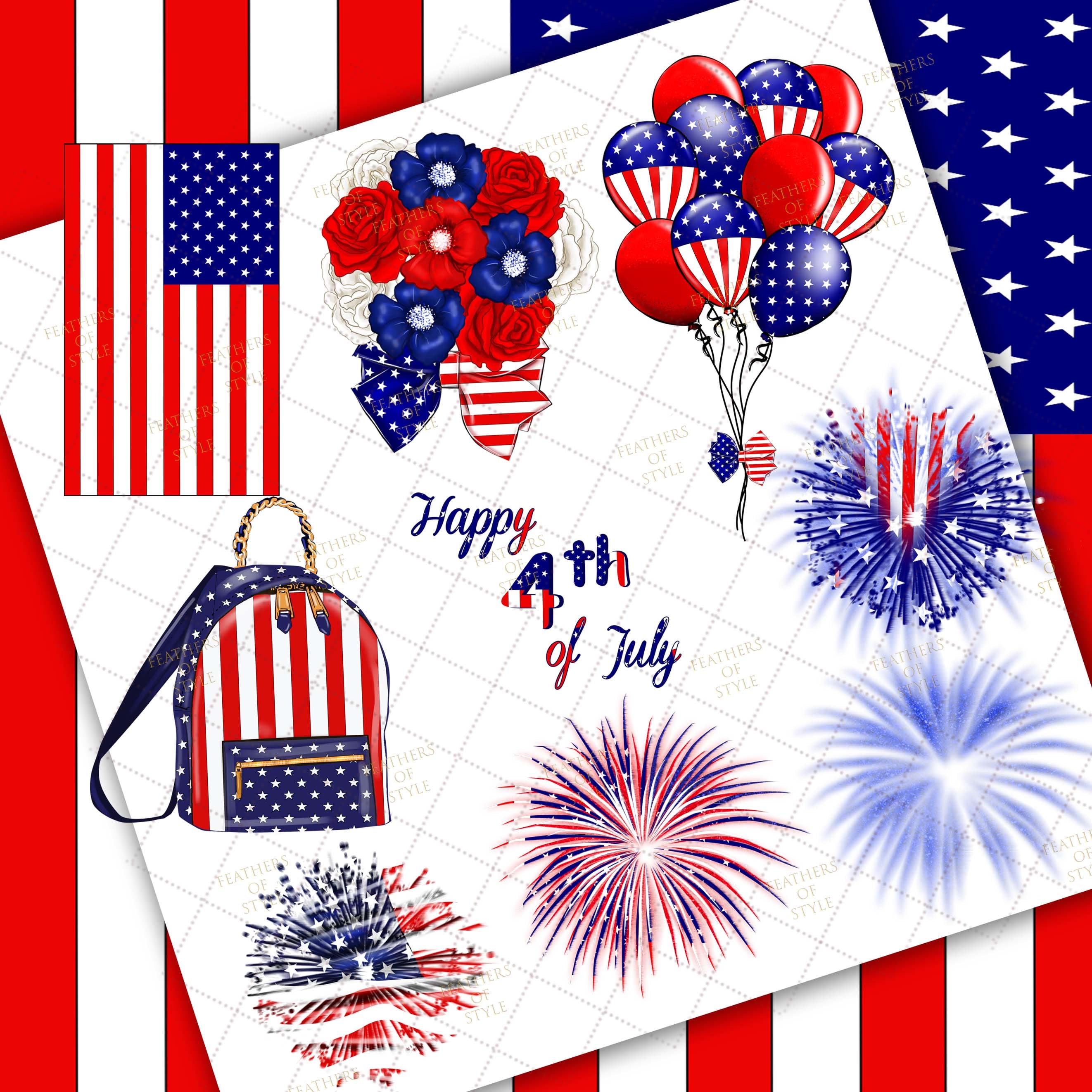 Happy 4th of July Clipart, Independence Day Clipart, Celebrate America  Clipart, Fashion Girls Clipart, America Clipart, Patriotic Clipart - Etsy, image size:2644x2644