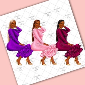 Beauty clipart, Makeup clipart. Cosmetics Clipart, Fashion Clip Art, Beauty Blog, Fashion Blog, African American girl image 3