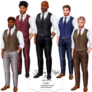 Man clipart, Business man clipart, Boyfriend clipart, Casual man clipart, Boy clipart, Male clipart, African American man clipart