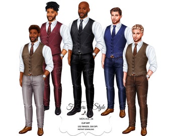 Man clipart, Business man clipart, Boyfriend clipart, Casual man clipart, Boy clipart, Male clipart, African American man clipart