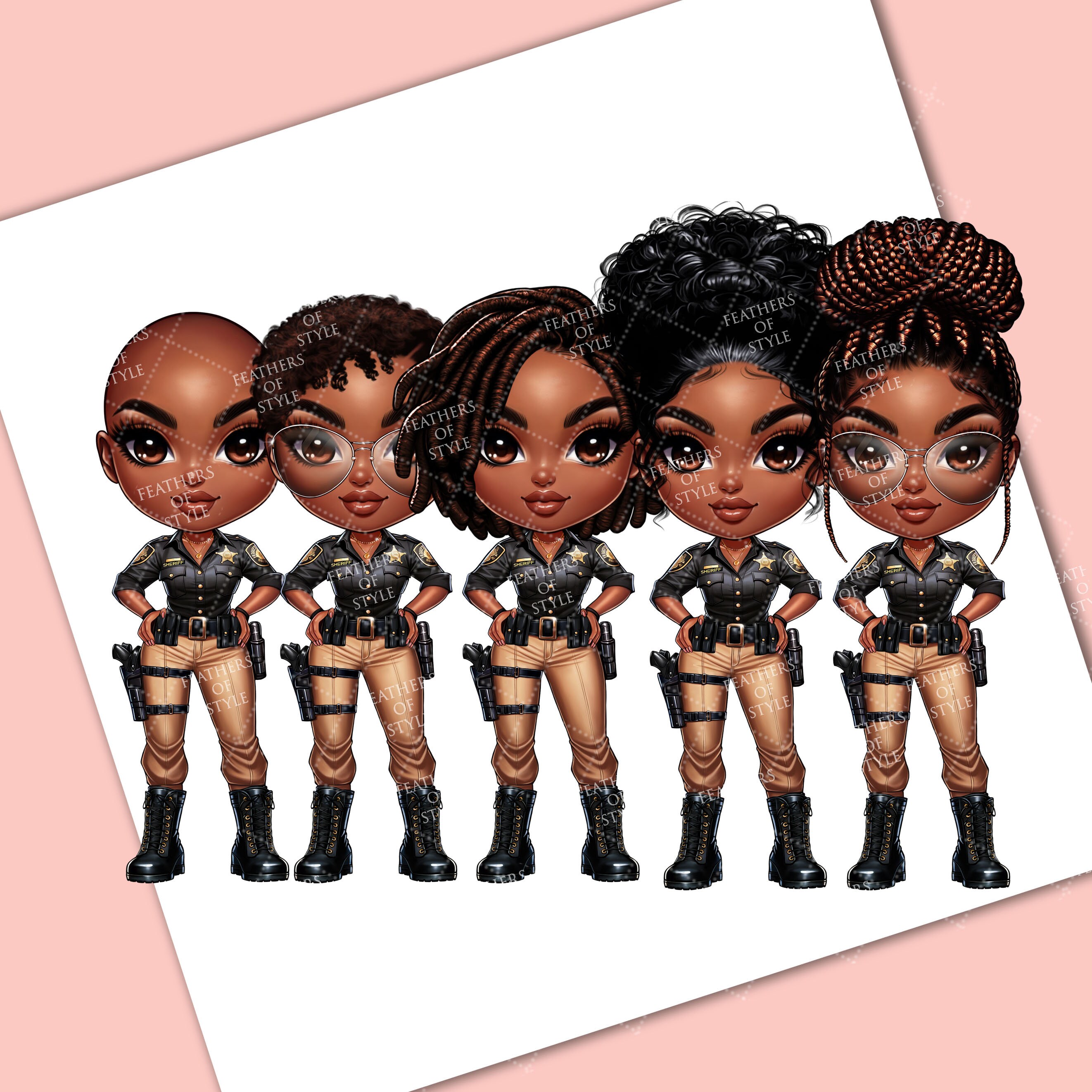Cop Chibi Police Chibi Doll Clipart, Cop Chibi Doll Clipart, Sheriff Chibi Girl ...