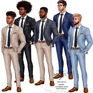 Man clipart, Business man clipart, Boyfriend clipart, Casual man clipart, Boy clipart, Suit man clipart, African American man clipart