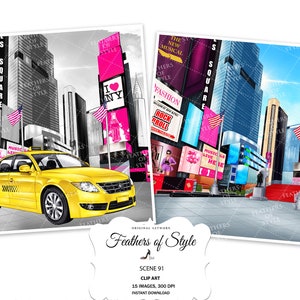 Scena, illustrazione di New York, scena di New York, sfondo di New York, skyline di New York