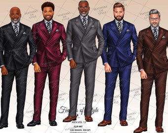 Man clipart, Business man clipart, Boyfriend clipart, Mature man clipart, Father clipart, Male clipart, African American man clipart