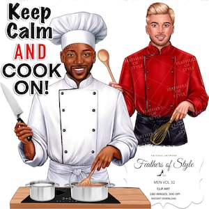 Clipart chef cuisinier, chef cuisinier, chef cuisinier, clipart cuisine, clipart sous-chef, clipart boulanger