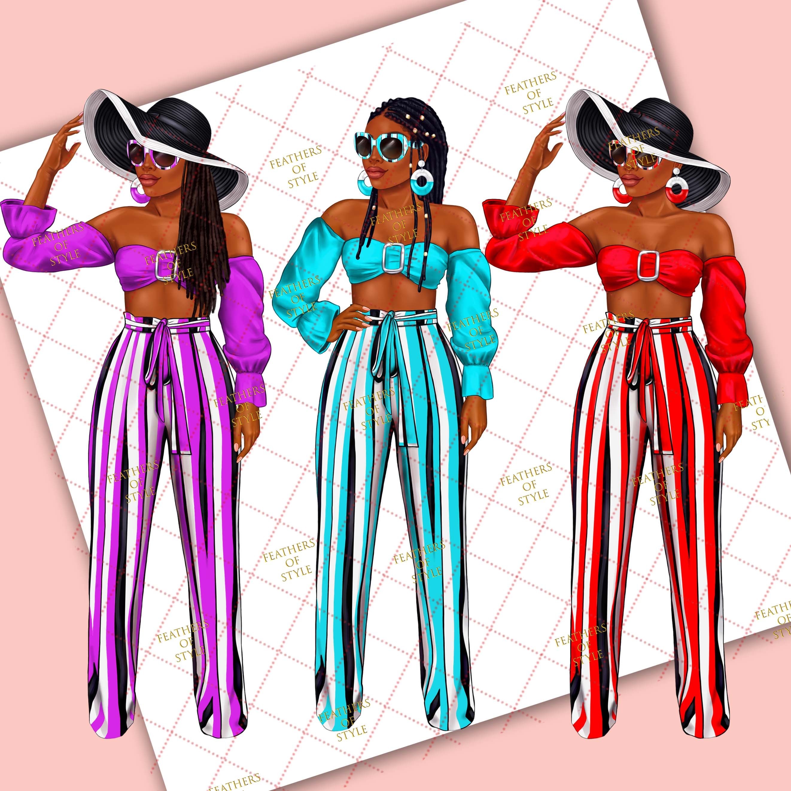 Fashion Girl Clipart, Fashion Illustration, Fashionable Women Clipart ...
