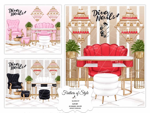 Isometric Nail Salon On The White Background Stock Clipart | Royalty-Free |  FreeImages