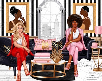 Business woman clipart, Boss Girl clipart, Boss Lady Clipart, Planner Girl Clipart, Fashion Girl Clipart, Boss Babe clipart