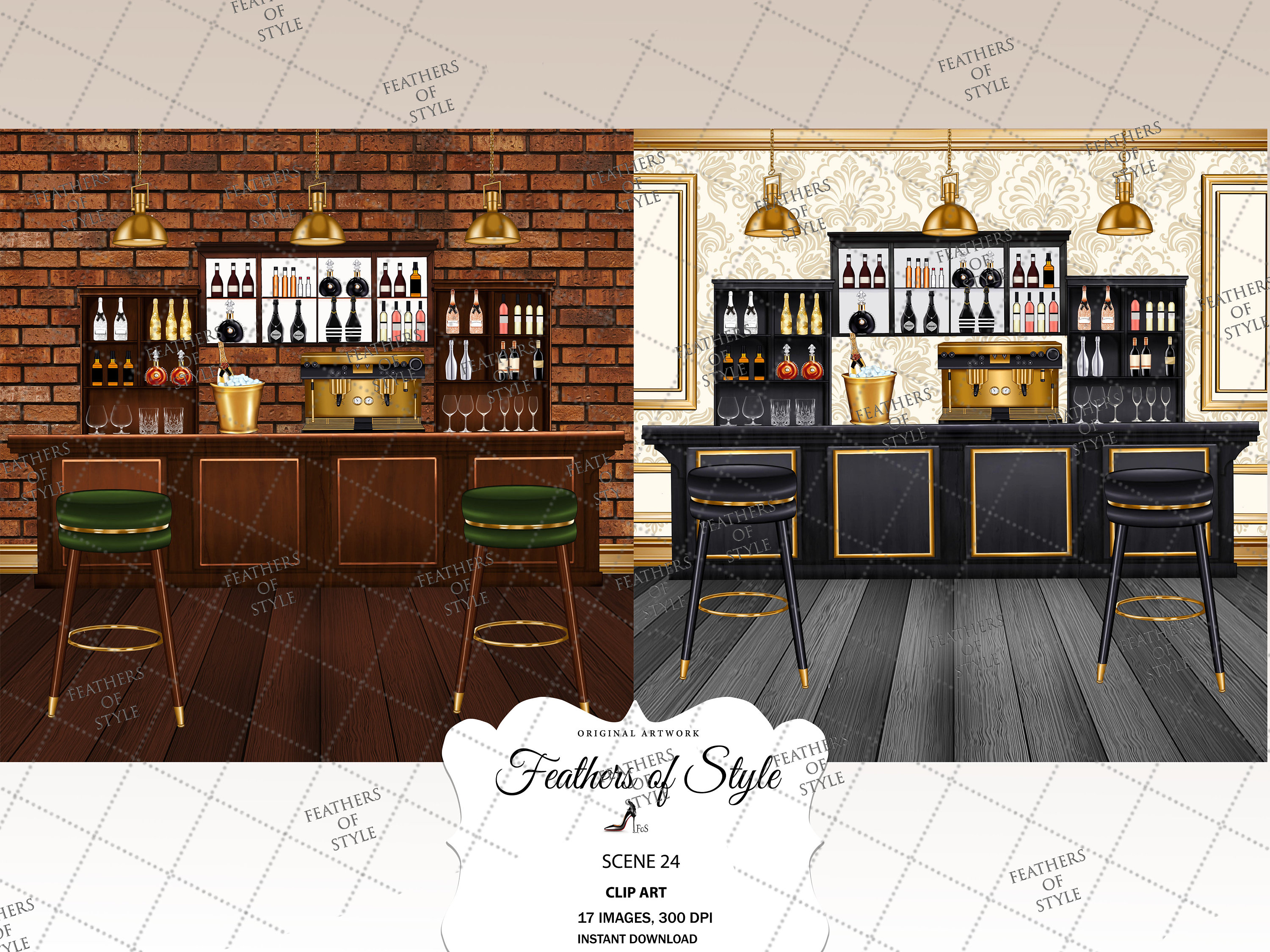 Bar Scene Bar Illustration Bar Clipart Bar Background - Etsy Canada