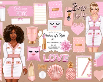 Goodnotes Stickers, Boss Babe stickers, Business woman clipart, Lady boss clipart, Business stickers, Digital Stickers for Goodnotes