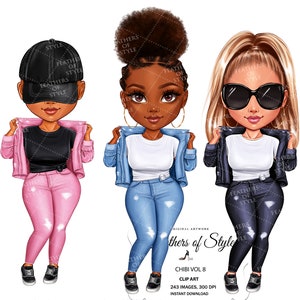 Chibi Puppe Clipart, Chibi Puppe Png, Chibi Mädchen Clipart, Boss Babe Chibi Clipart, Mode Chibi Clipart, Boss Chibi Clipart